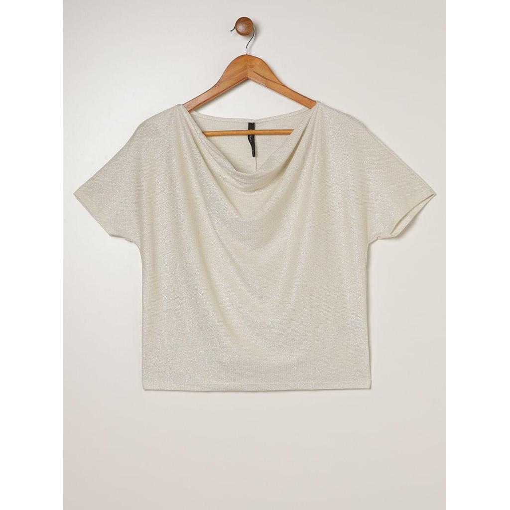 Blusa Malha Eccentric Plus Size Feminina OFF WHITE