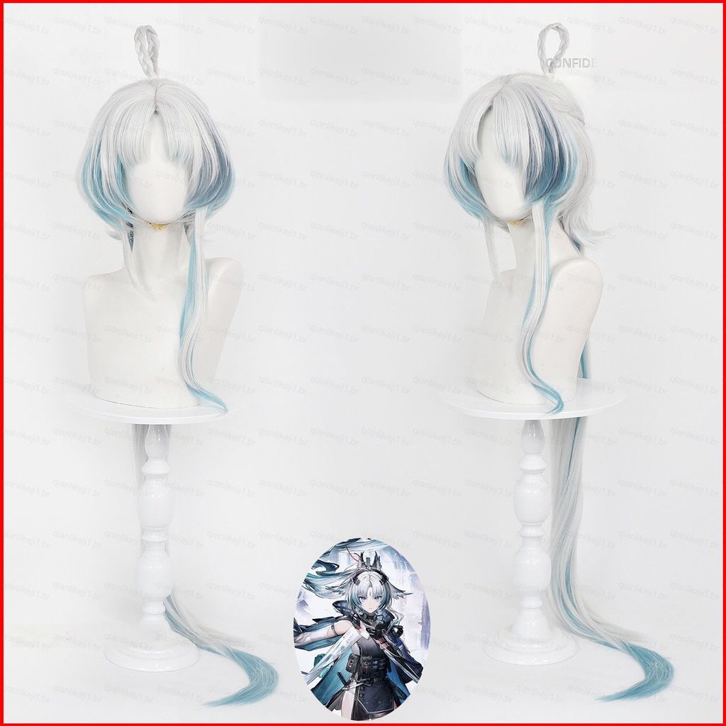 Arknights Arcano Cosplay Peruca Gradiente Ombre Rabo De Cavalo Fibra De Alta Temperatura Anime Li Zhiyan Cabelo