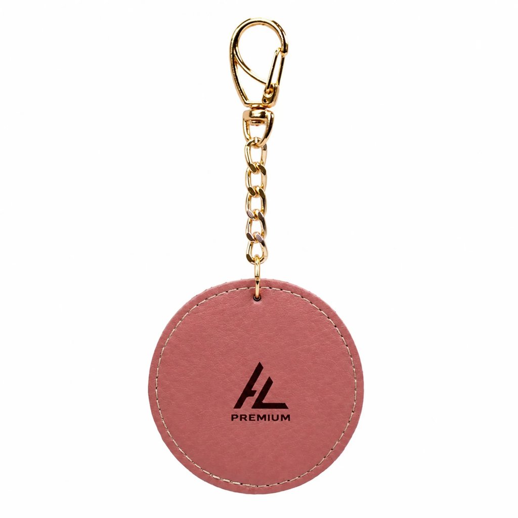 Chaveiro Bag Charm Artlux CB02 em Couro com Espelho e Mosquetão