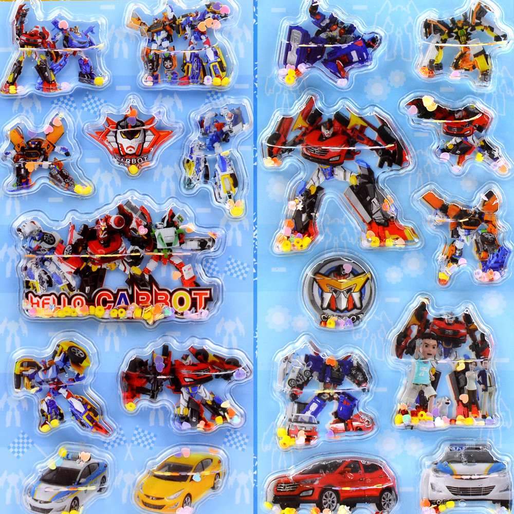 Kabao carro deus tridimensional água agitando adesivos deformação das crianças brinquedos de carro cristal menino bebê r