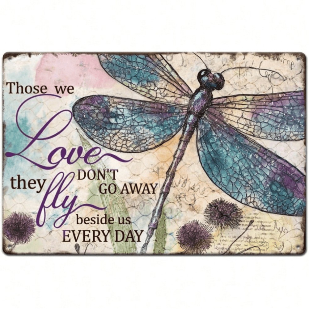 CIFbuy Dragonfly Metal Wall Art Decoração De Citações Inspiradoras