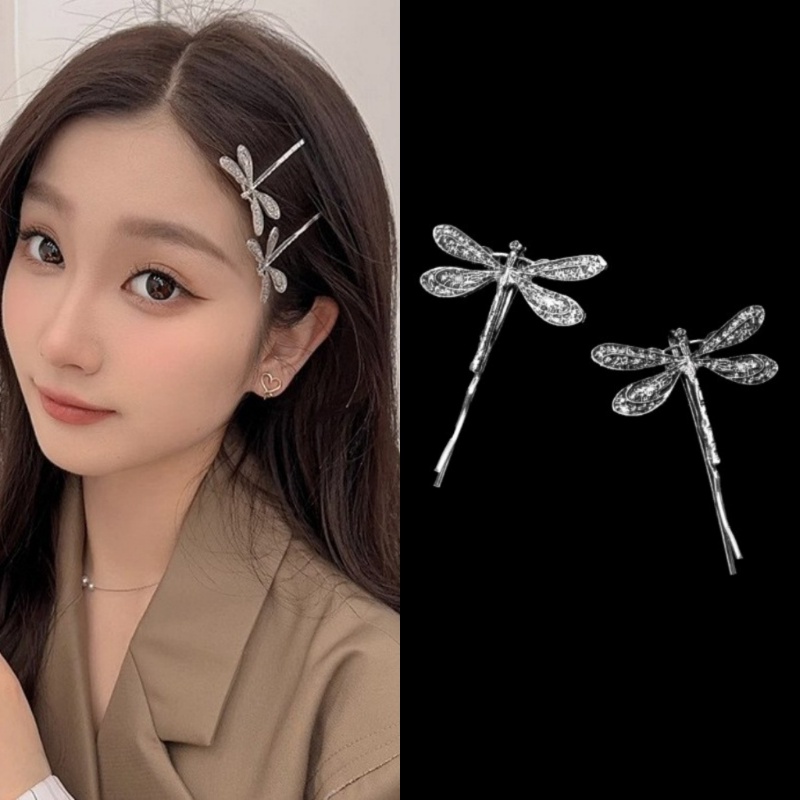 1Pcs Silver Dragonfly Hair Clip Europeu E Americano Sweetheart Accessories Acessórios De Cabelo Com Uma Palavra