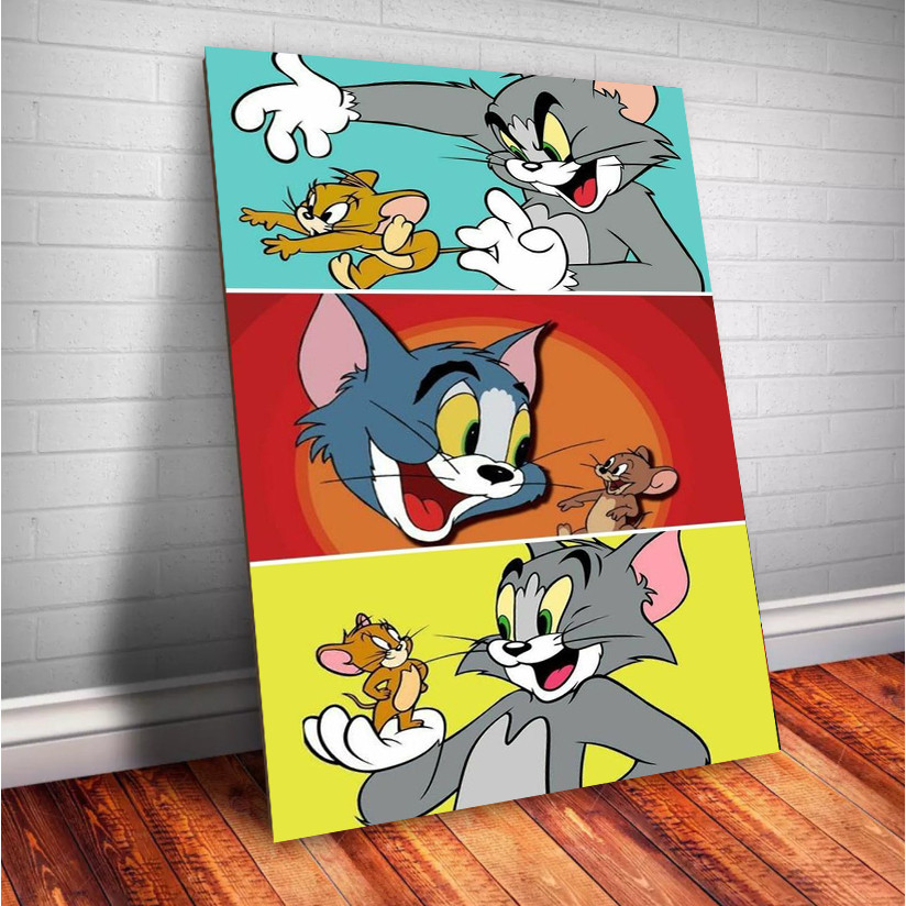 Placa decorativa MDF Tom e Jerry (28x20 A4) Quadro parede & decoração