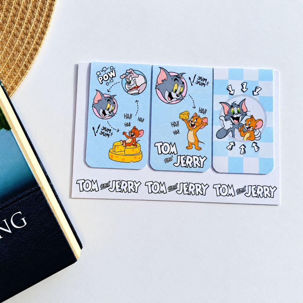 Kit com 3 Marcadores de Páginas Magnético Tom e Jerry