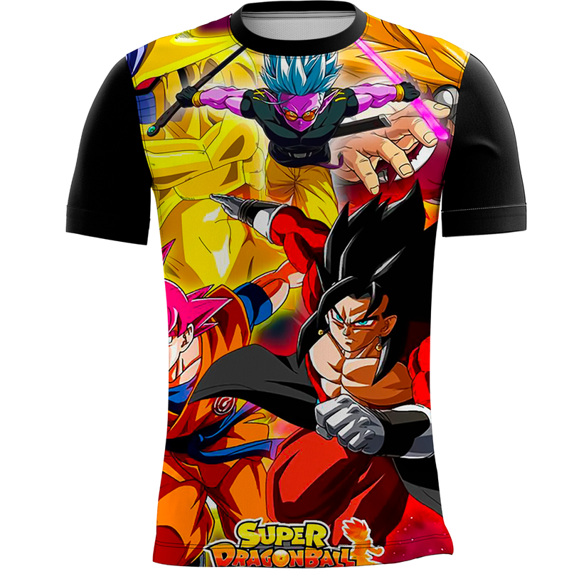 Camiseta Personalizada Estampa Digital Dragon Ball Super  36_x000D_