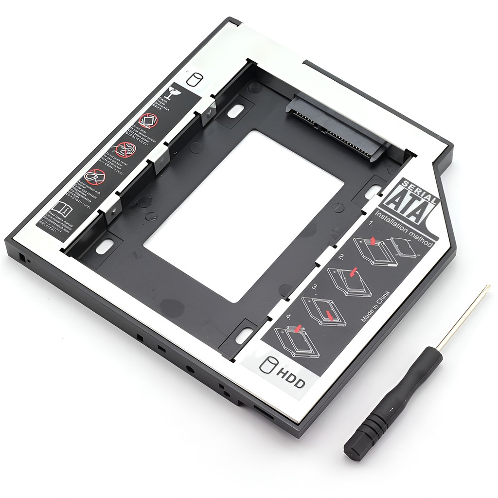 Case Adaptador SSD HDD Caddy Gaveta para HD 12.7mm Sata Fácil Instalação Universal Notebook Laptop