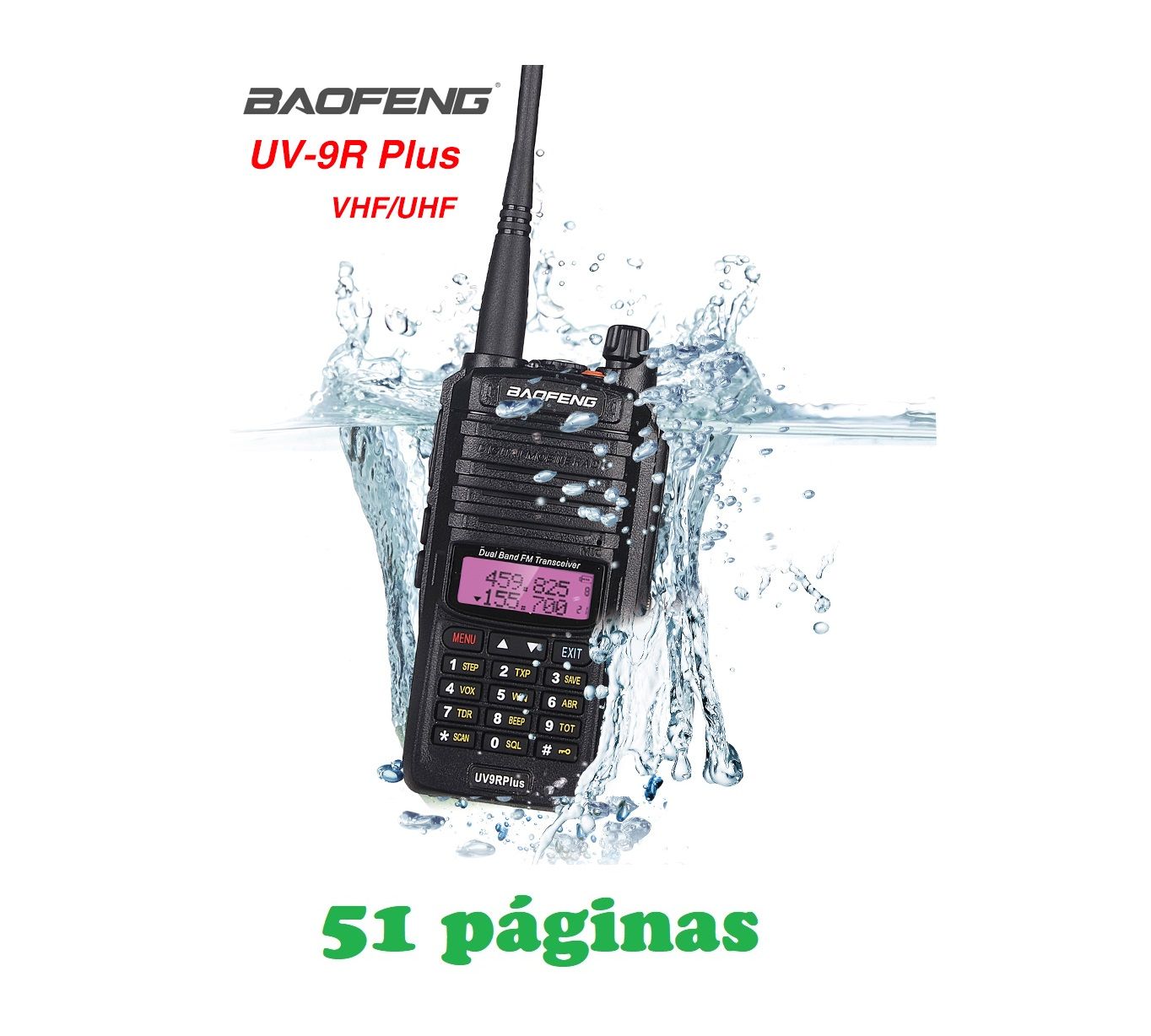 Manual em Português BAOFENG UV-9R PLUS (+) Rádio