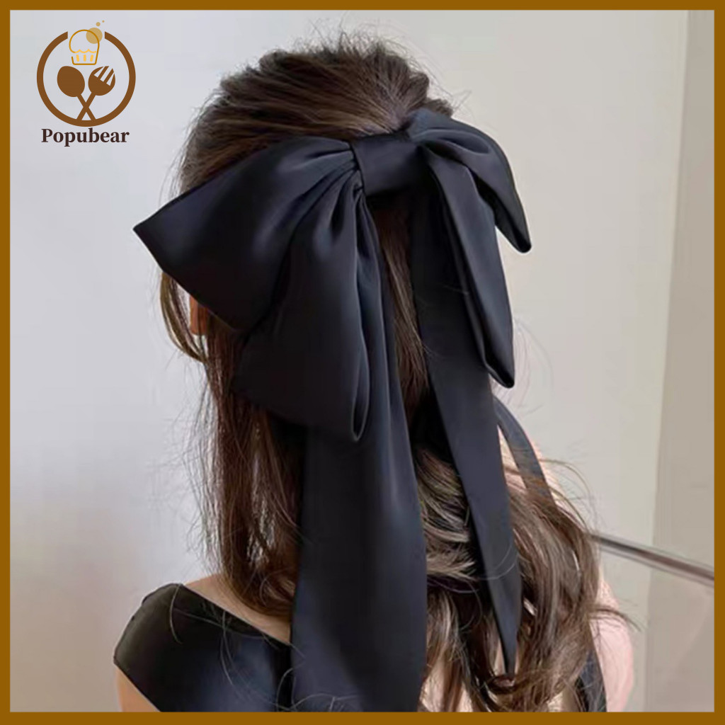 Ponytail Hairpin Back of Head Strong Grip Hair Clip for Women – No Slip Half-up Hairstyle Bowknot Decor Spring Durable