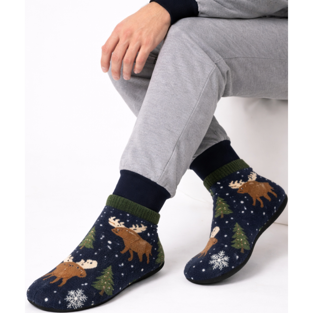 Meia Soft  Sapatilha de Inverno Quentinha Peluciada Cano Curto  Varias estampas Unisex