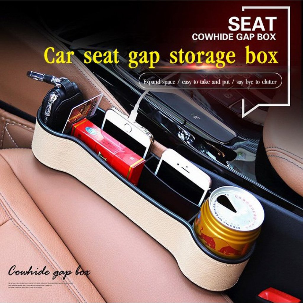 【Mais Organização】[Prevent Items From Falling] Multifunctional Car Seat Gap Storage Box For Organizing Small Items Caixa