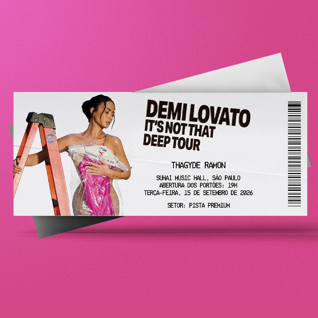 Ingresso Holográfico Personalizado Demi Lovato - It's Not That Deep