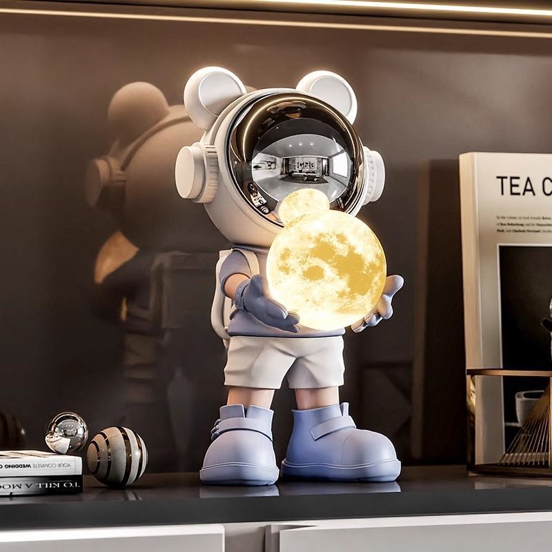 Yiji carta luminosa astronauta ornamentos sala de estar entrada decoração presentes de inauguração