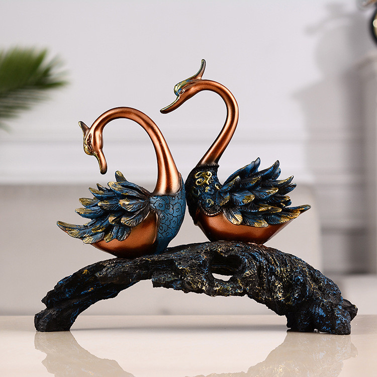 Yiji carta amor coto cisne ornamentos sala de estar armário vinho decoração casamento presentes de inauguração