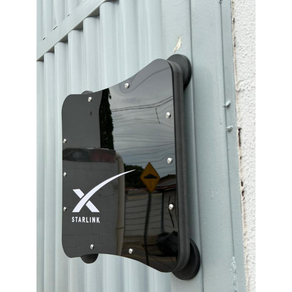 Case Suporte Veícular Externo p/ Teto Starlink Mini Com Imãs 66mm Emborrachados Ultra Resistente