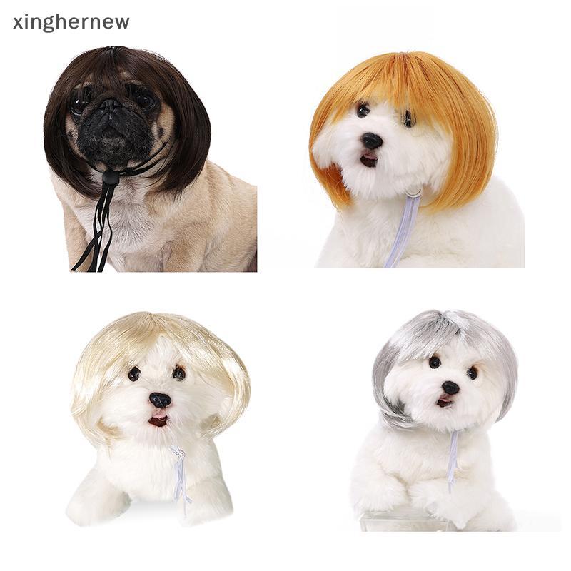 xinghernew Gato Cão Perucas Para Animais De Estimação Cocar Traje Engraçado Filhote De Cachorro Cross-Dressing Cosplay V