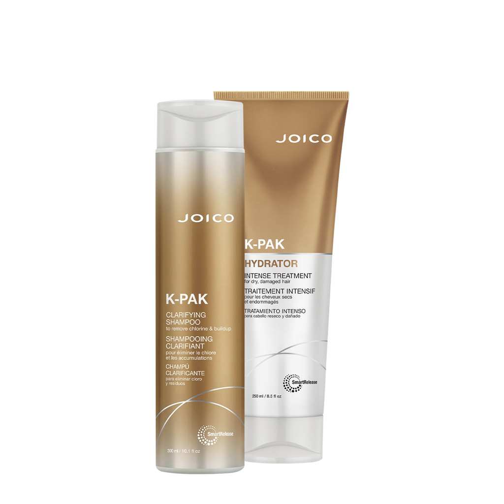 Kit Joico K-PAK Reconstrutor Hydrator Clarifying Shampoo Máscara (2 produtos)