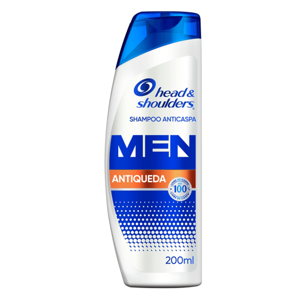 Shampoo Head & Shoulders Men Antiqueda 200ml | Anticaspa + Redução da Queda | Força e Proteção Diário