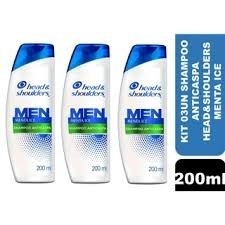 Kit c/3 Shampoo Head & Shoulders Anti Caspa Mentho Sport 200ml