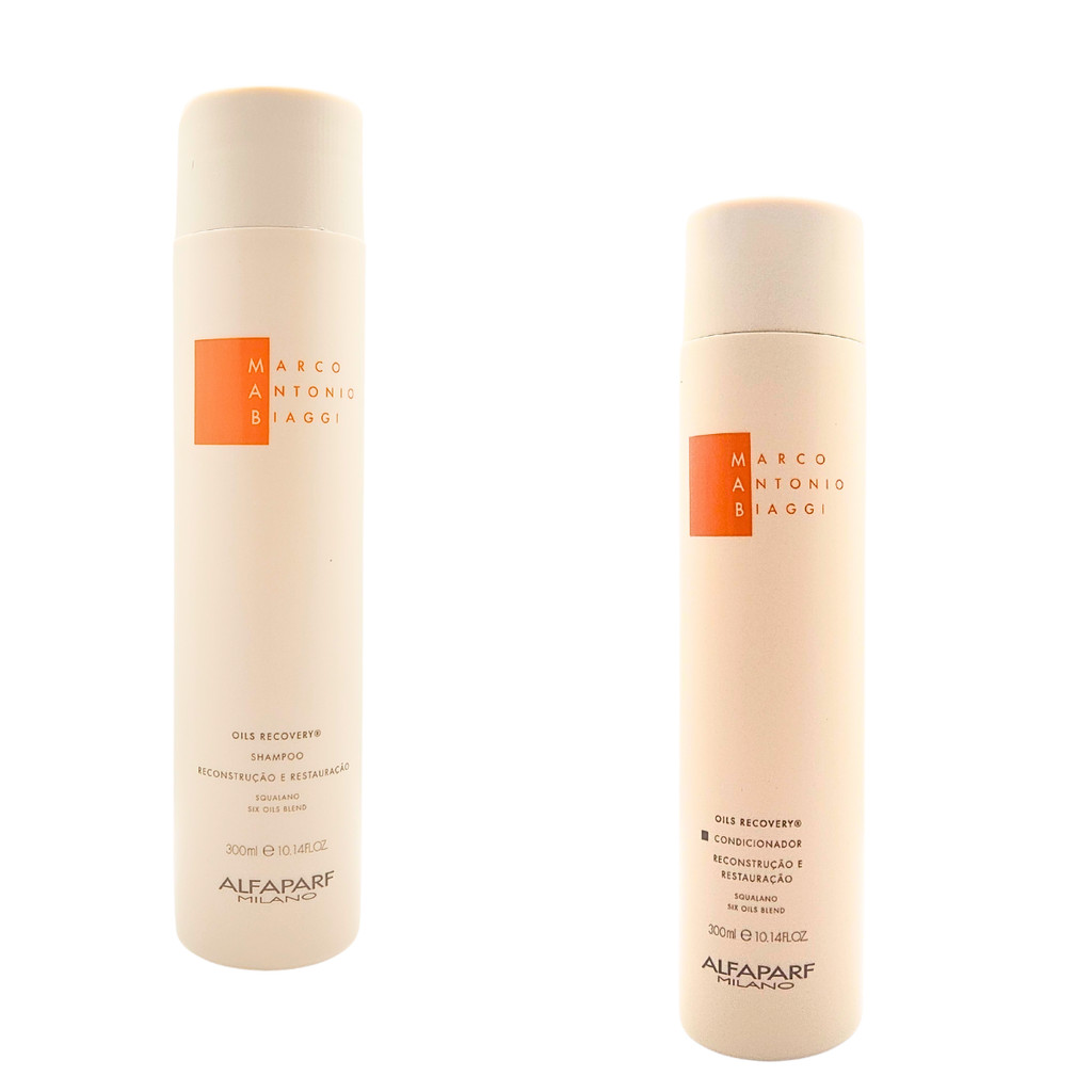 Shampoo e Condicionador Mab Oils Recovery 300ml - Reconstrução Capilar Pós Química