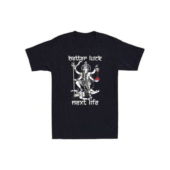 Camiseta Horror Gothic Better Luck Next Life Estampada Vintage Estilosa Aventureira Divertida Retrô
