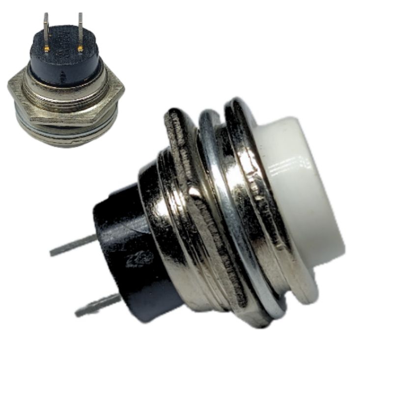 kit C/4 Interruptor Chave Push Button DS212 NA Branca Tipo Start