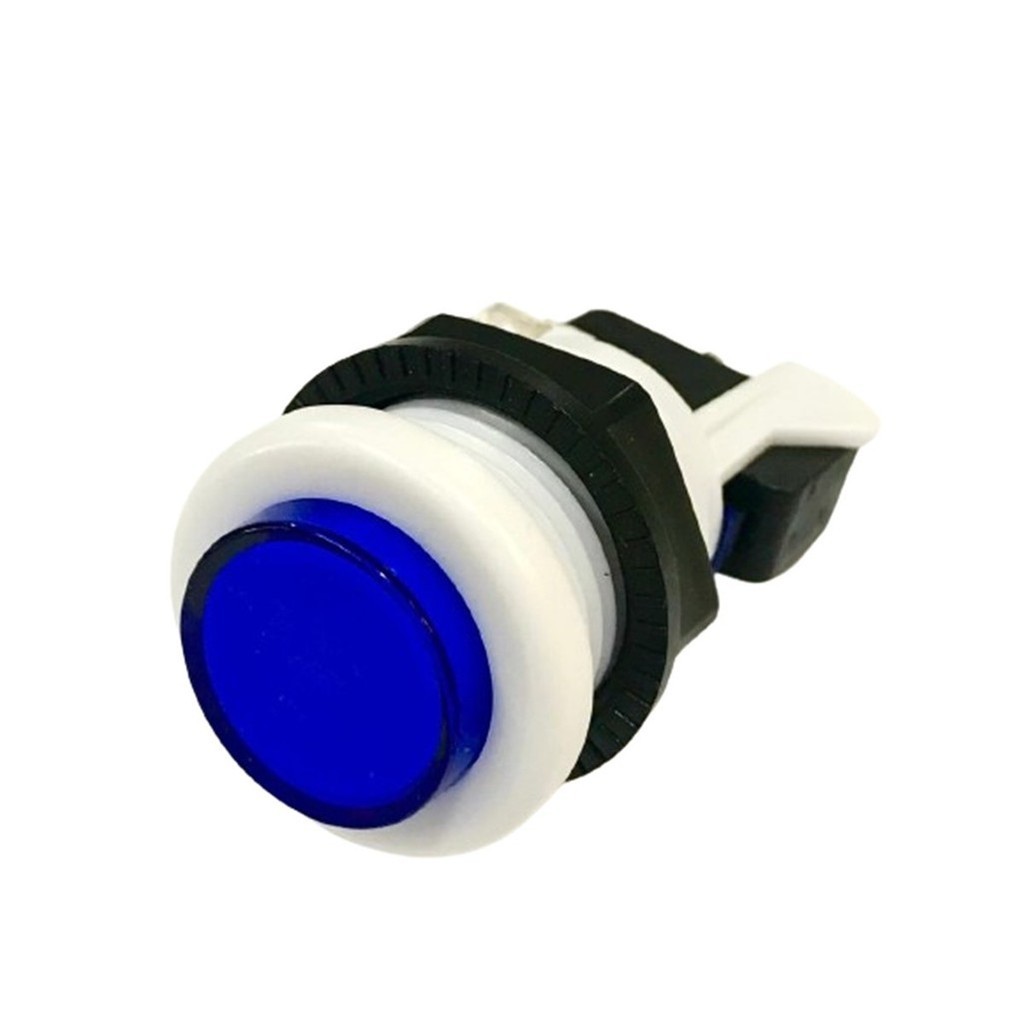 10x Chave Botão Push Button Pbs-29 Azul Sem Trava Com Micro Switch - Fliperama