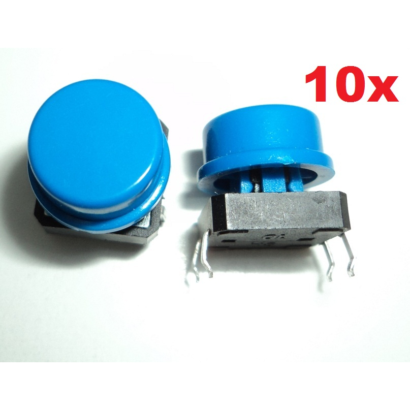 Botão Azul Grande 12x12x7,3 Chave Tactil Switch  push button (10peças)