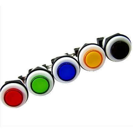 Chave Botão Push Button Pbs-29  Sem Trava Com Micro Switch - Fliperama