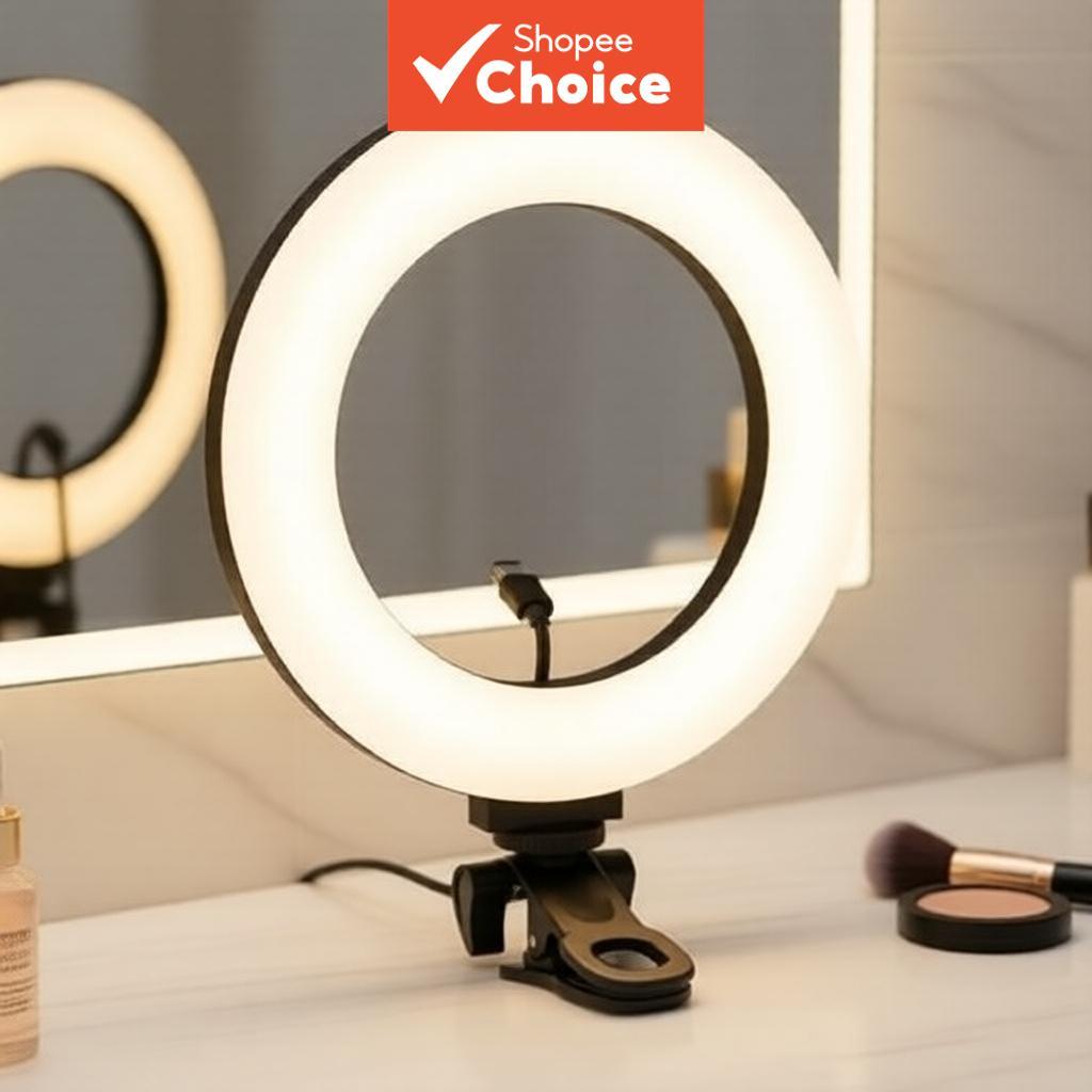 Luz de Selfie de Anel PULUZ 6.2 Polegadas 16CM com 3 Modos, Regulável por USB, Temperatura de Cor Dual, LED Curvado para