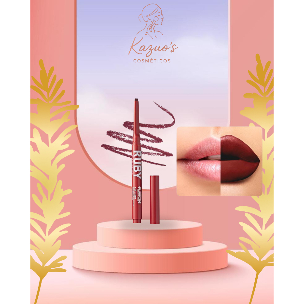 Lip plumping contorno labial RK by Kiss - cor red wine