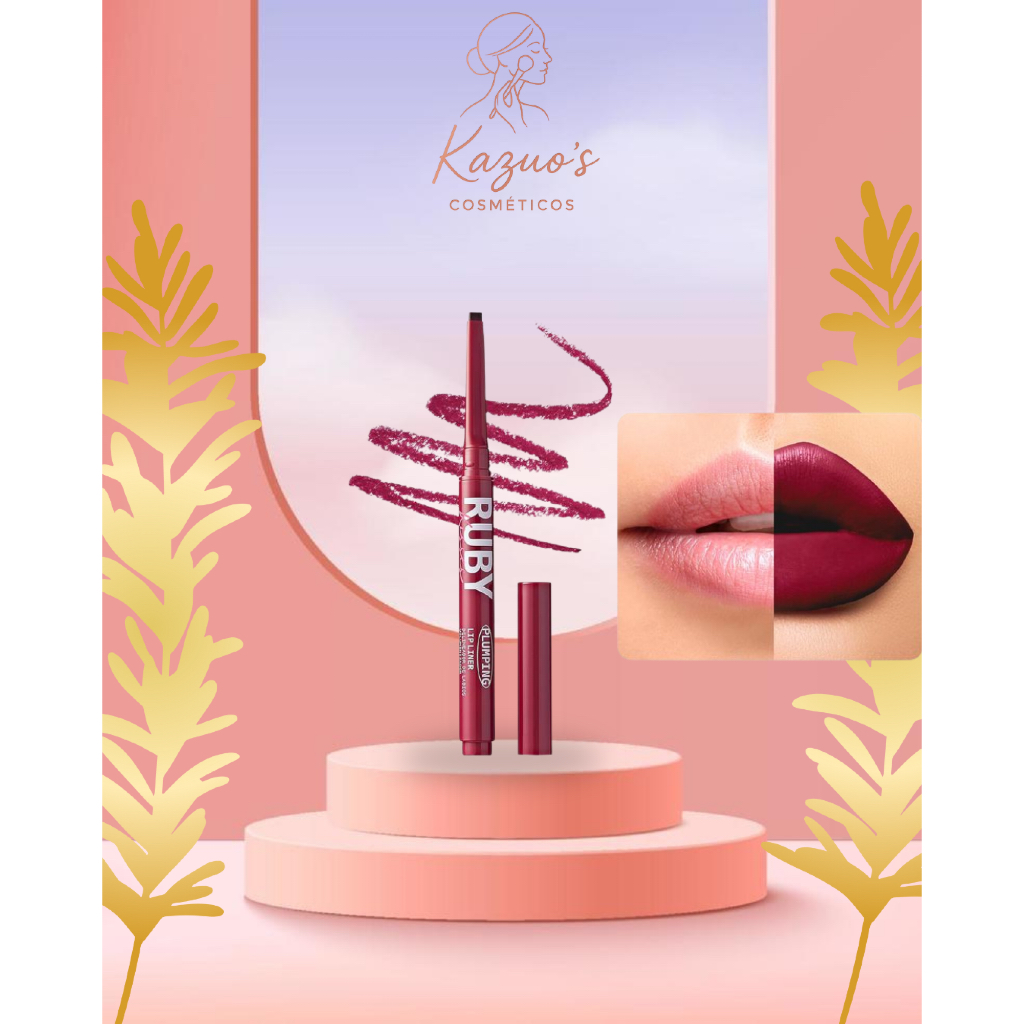Contorno labial Plumping RK by Kiss - cor Deep Red