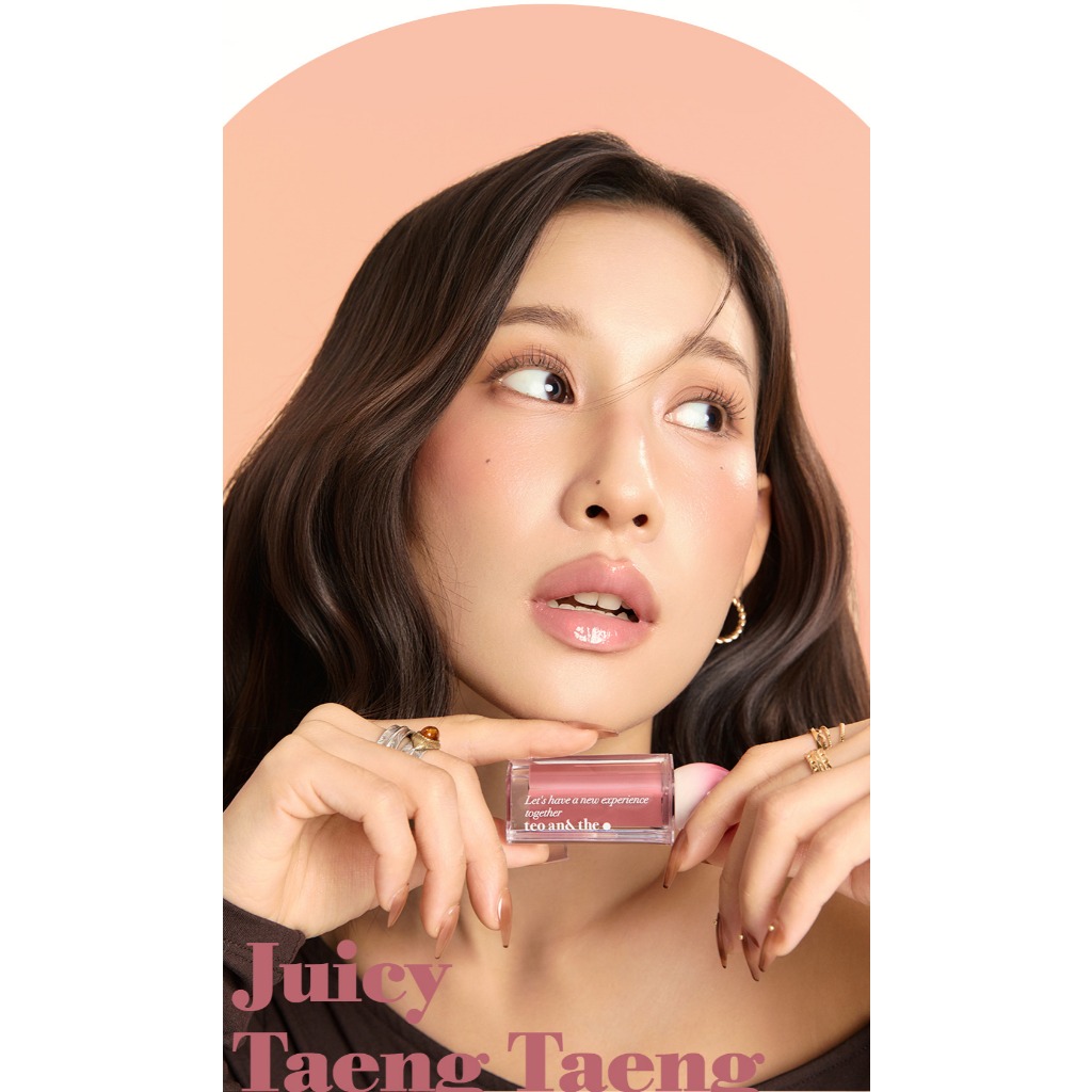 TEO E THE Juicy Taeng Glaze Lip Gloss 7 Cores Mel Brilho Hidratante Matiz Brilhante Plumping Glow K-Beauty Care
