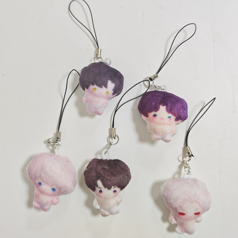 5 Unidades/Pacote Amor E Espaço Profundo Kawaii Pingente De Pelúcia Chaveiro Xavier Zayne Rafayel Sylus Caleb Mini Bonec