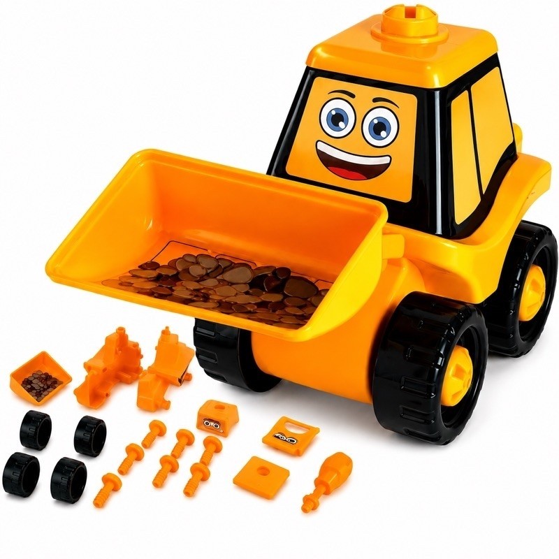 Caminhão Escavadeira Monta e Desmonta Infantil com Ferramentas Scava Truck