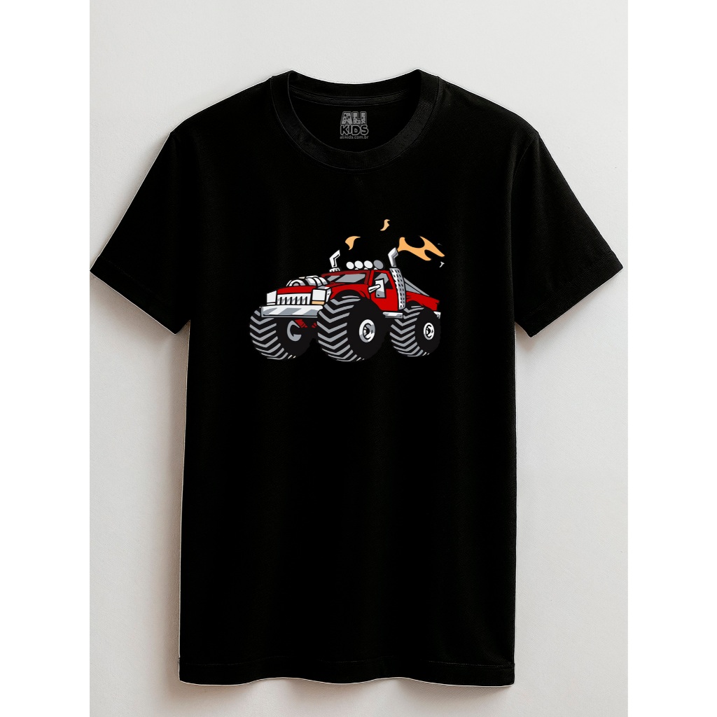 Camisa Carro Juvenil e Infantil 2 ao 16 anos Verão Truck Algodao