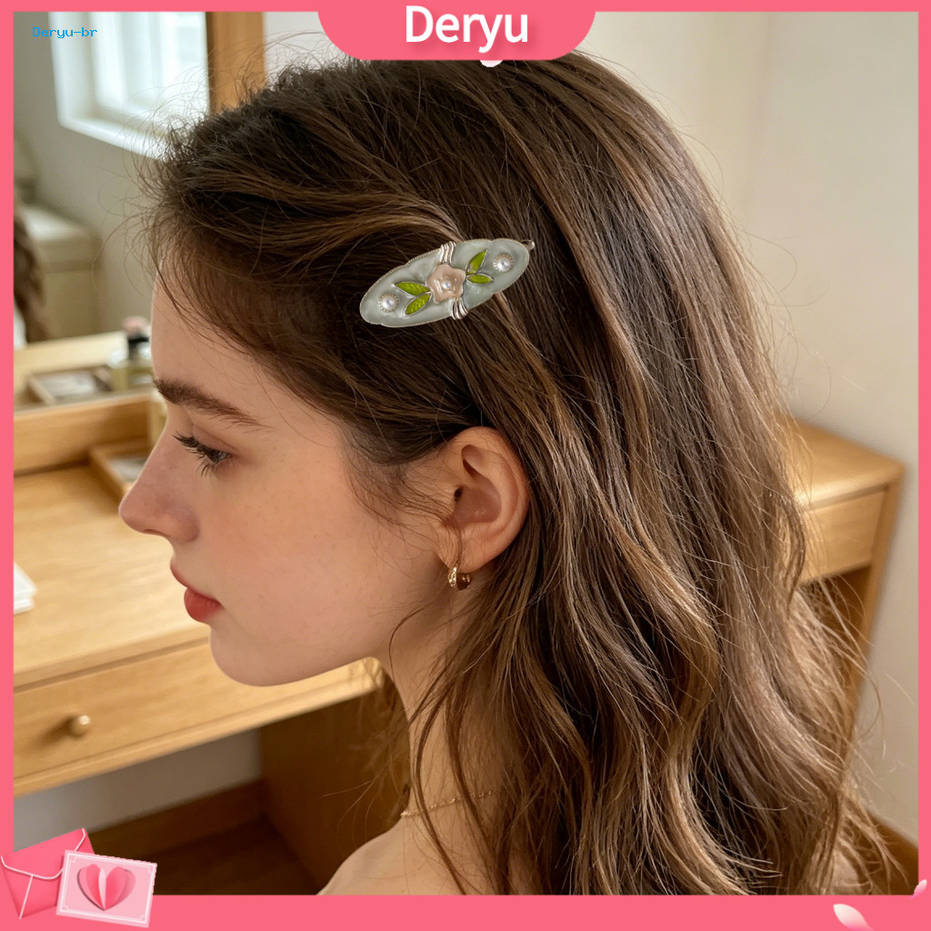 Mini Hair Clip Enamel Flower No Damage Side Bang Hairpin Stylish and Versatile Accessory for Women Girls Elegant Style f