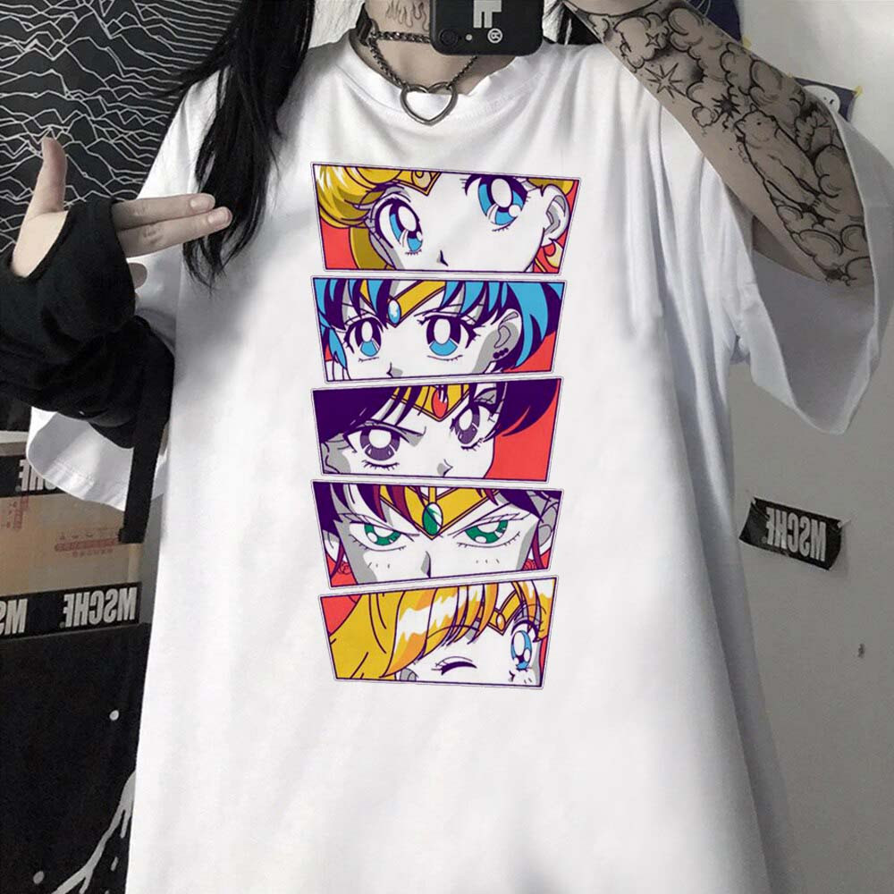 Camiseta Sailor Moon colorida Anime GEEK Unissex 26