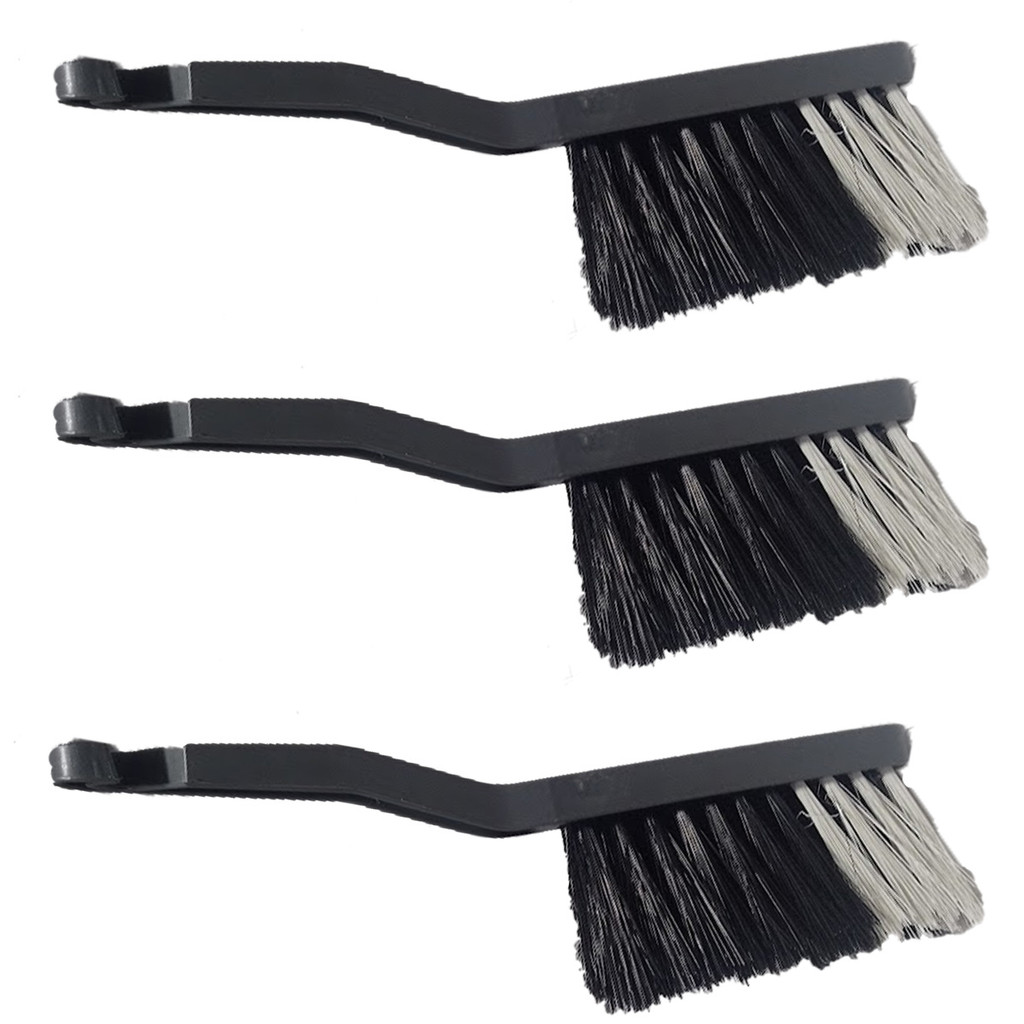 Kit 3 Unidades Escova ESPANADEIRA  Cerdas Macias Para Mesa Farelos Pelos Pó Poeira Terra Teclados Estofados Veículos