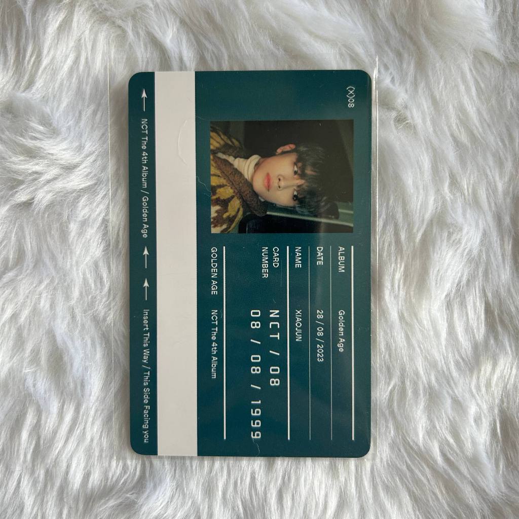 Photocard oficial Xiaojun NCT WAYV 'Golden Age Transportation Card'