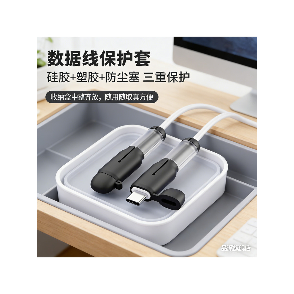 Capa protetora de cabo de dados adequada para Apple iphoen17 Android Huawei Honor VIVO Xiaomi OPPO Capa protetora de Sil