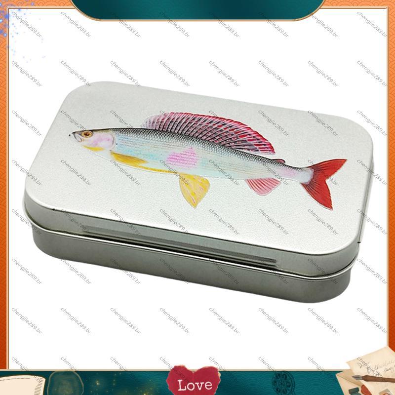 [Novo C] Grayling Truta Padrão Fly Metal Bait Box Acessórios Para Isca De Pesca Com Mosca Caixa De Pequena