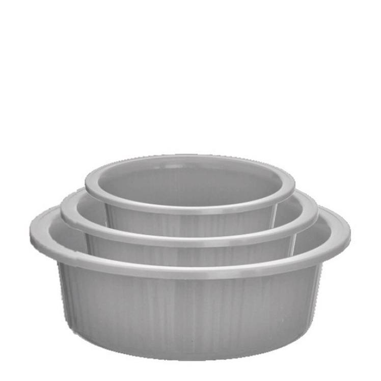 JOGO DE BACIA CINZA C/ 03 PCS -  1.5/2.5/4.5 L