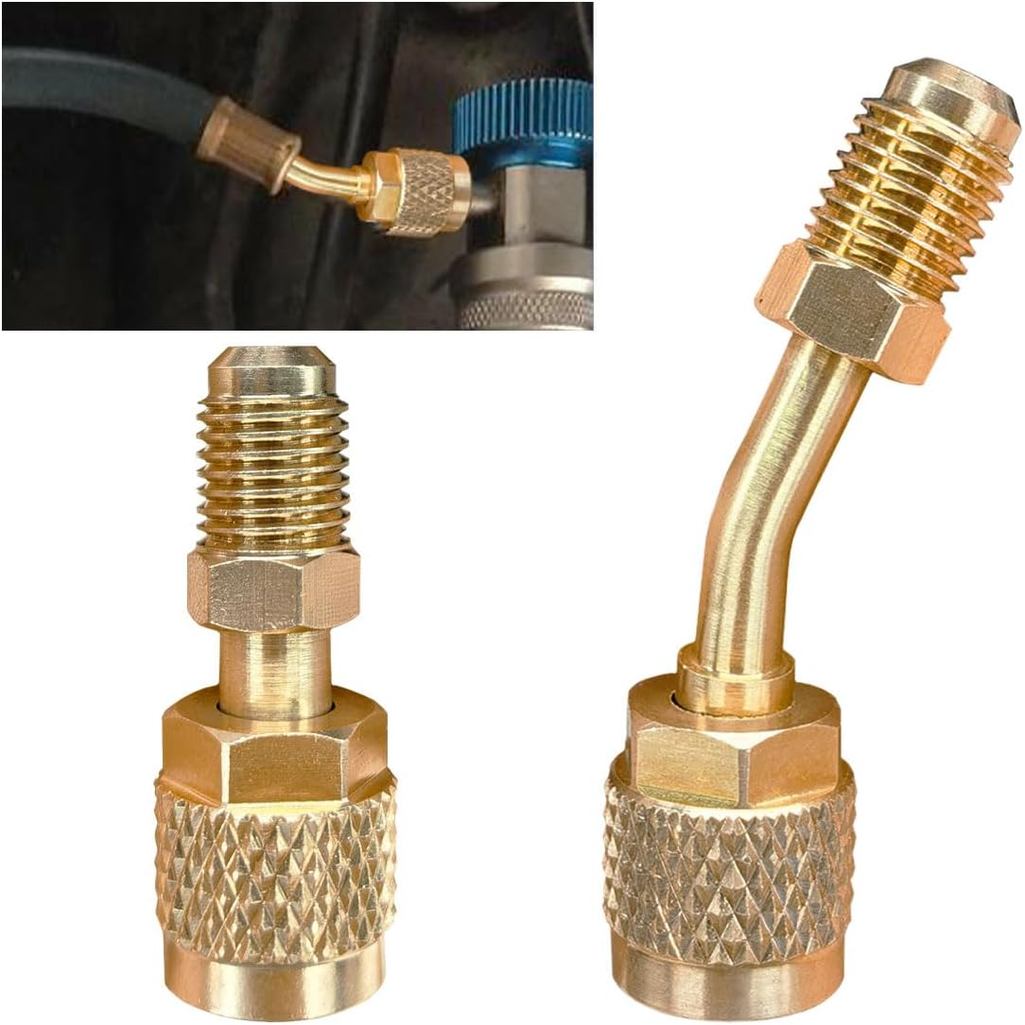 R410A Straight & Angled Adapter, Mini Split System Adapter, 5/16