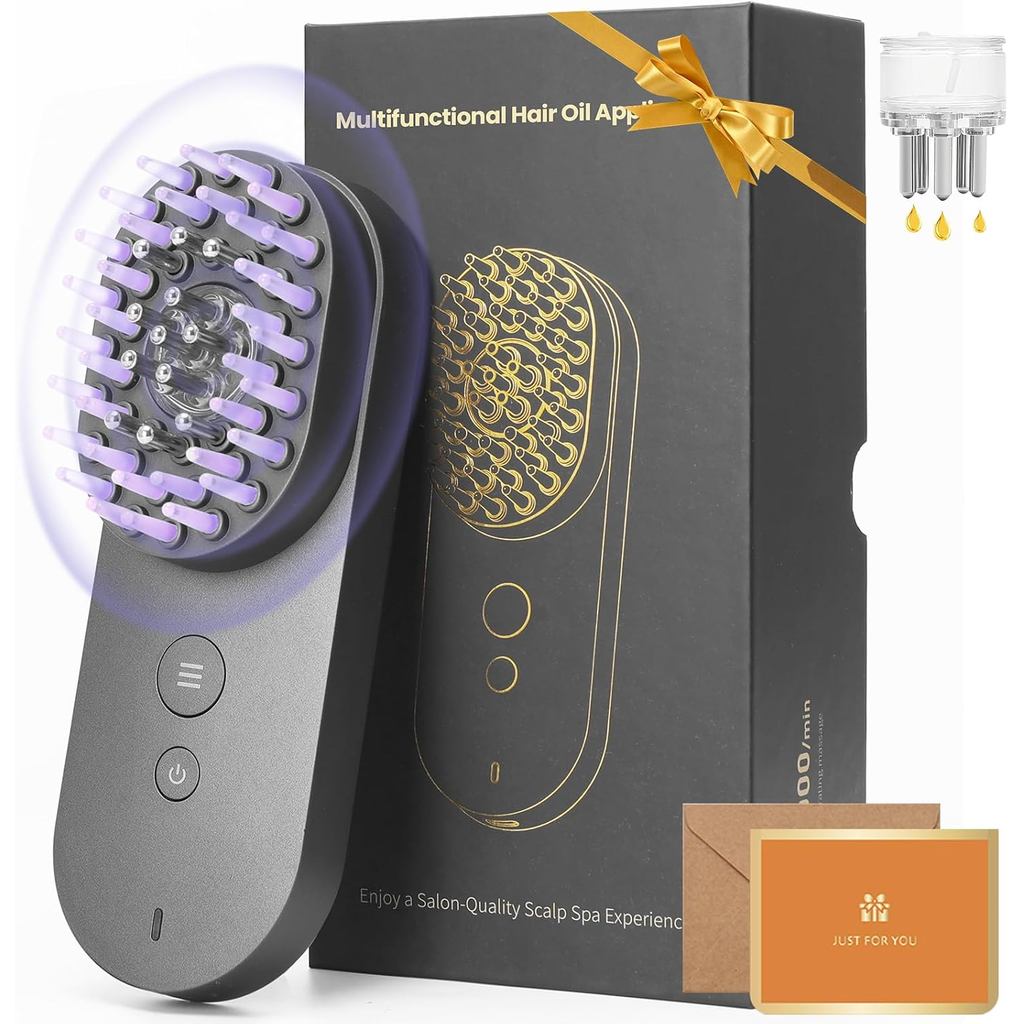 UNIWA Scalp Massager Hair Growth Brush, Hair Oil Applicator, 3 in 1 Scalp Massage Tool, Head Scalp Massager for Relax, C
