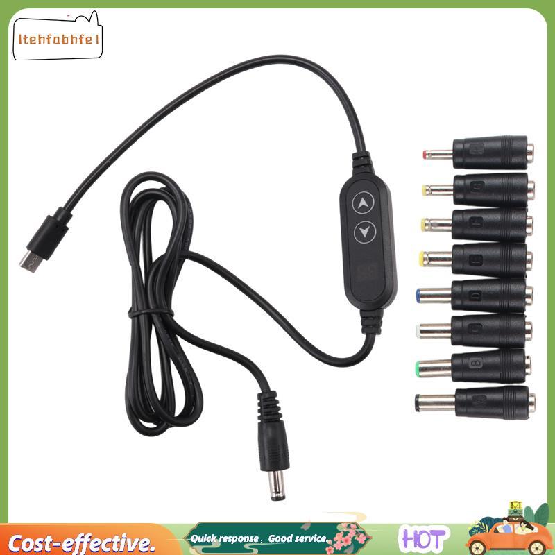 Saída De Tensão Ajustável USB C Para DC Power Boost Cable Type PD 65W Carregamento Rápido 5V/9V/12V/15V/20V Cabo Convers