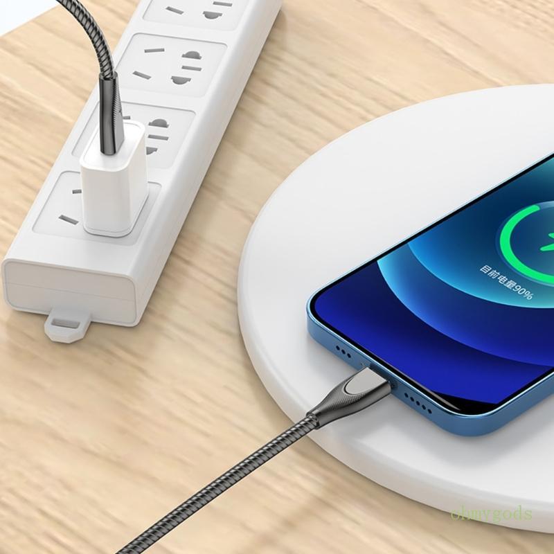 65W USB Para Tipo C Conector Metal Trançado Substituição Carregamento Rápido Portátil