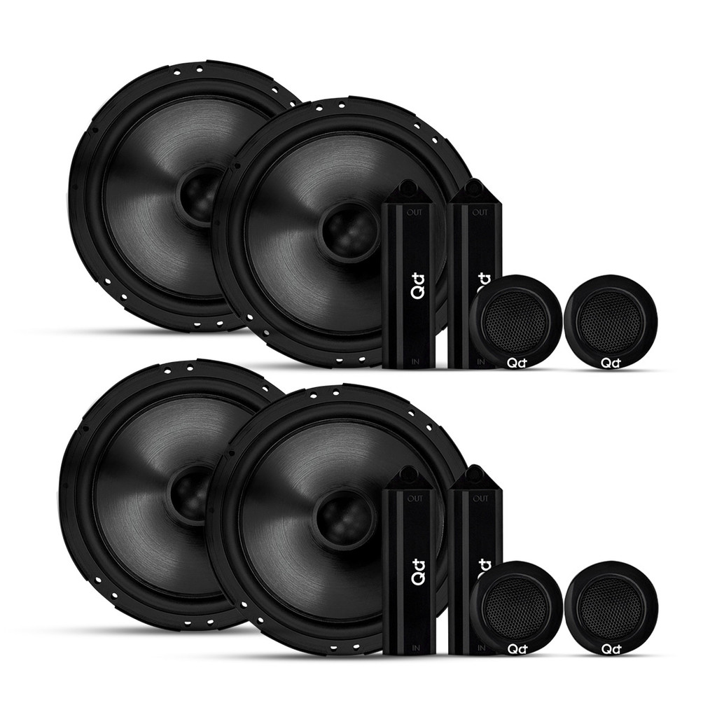 Kit 2 Pares Kit 2 Vias 6 Polegadas Qa+ 200w Rms K2V-610 Mini Tweeter Painel Crossover 400w Pico Alto Falante