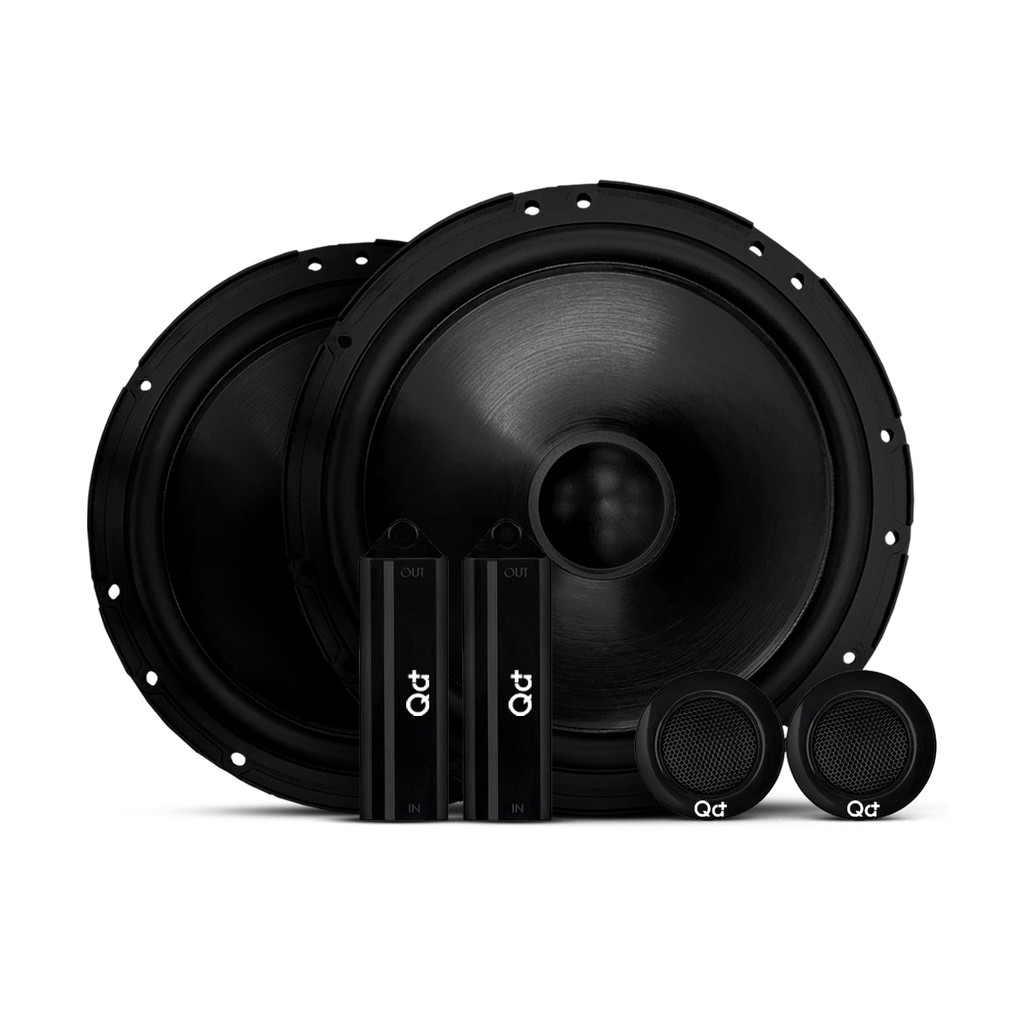 Kit 2 Vias 6 Polegadas Qa+ 100w Rms K2V-610 Mini Tweeter Painel Crossover 200w Pico Par Alto Falante
