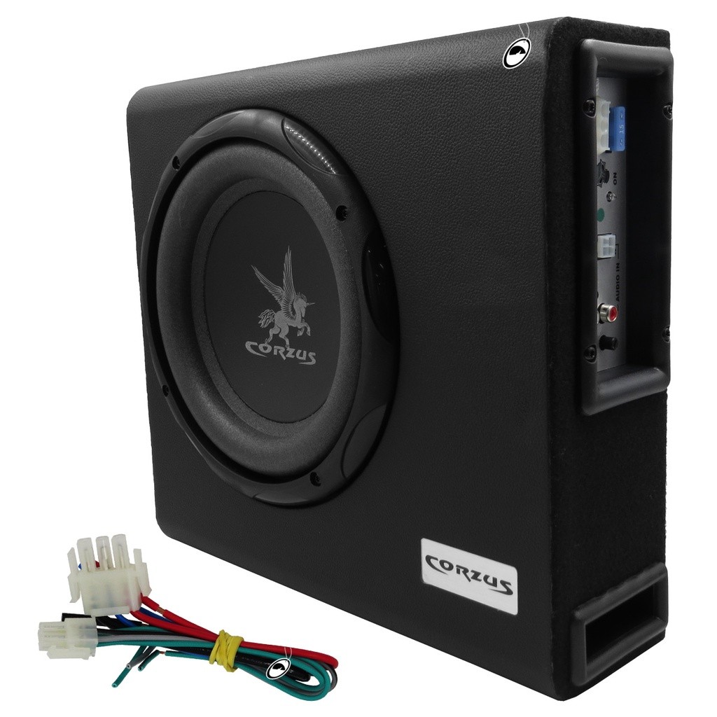 Caixa Amplificada Automotiva Mini Slim CXMS 200 8'' Polegadas 200W Corzus