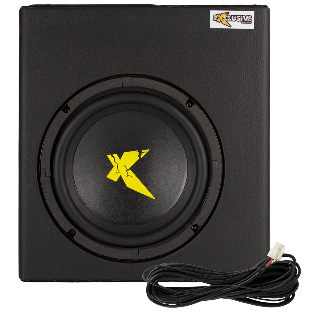 Caixa Ativa 200w Mini Slim Sub 8 Exclusive Chicote 5 Metros
